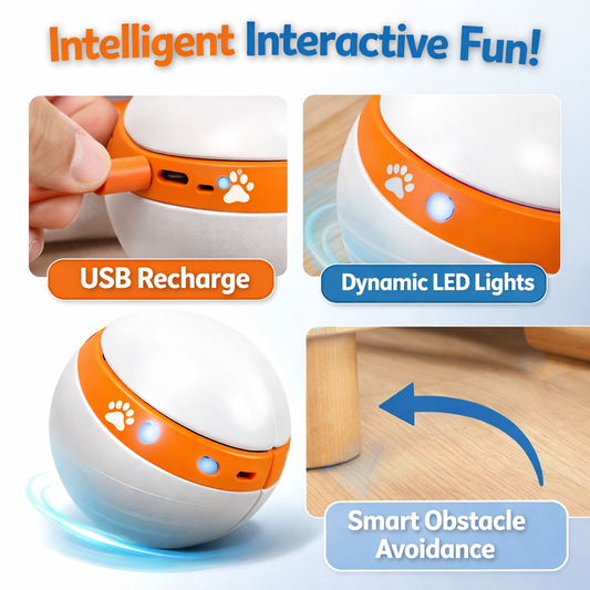 Intelligent automatic rolling interactive ball