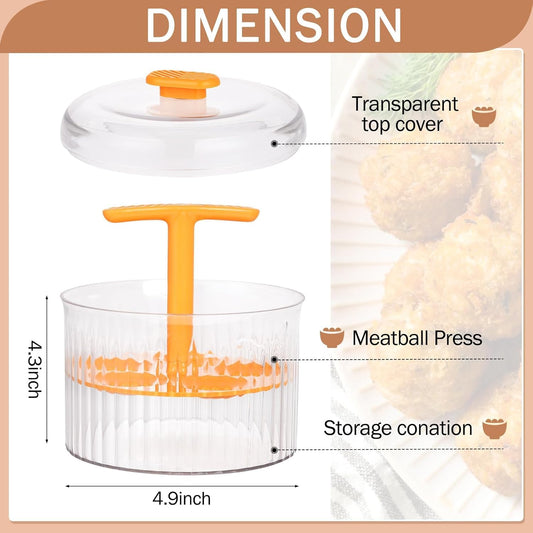 Translucent 5 Balls Meatball Maker