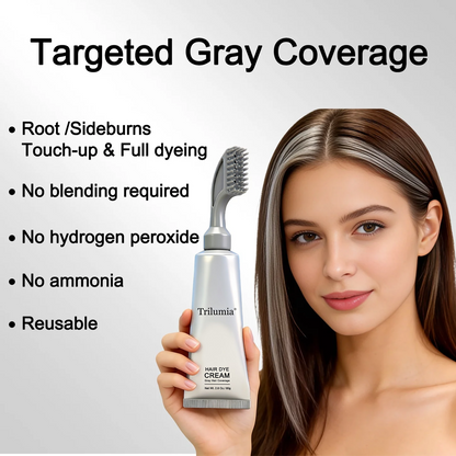 Tgideas Comb - In Hair DyeCream for Gray Coverage -Natural Black & Dark Brown