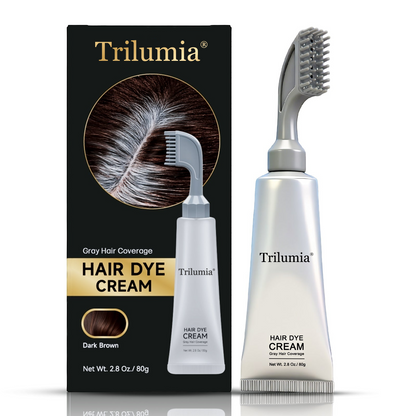 Tgideas Comb - In Hair DyeCream for Gray Coverage -Natural Black & Dark Brown