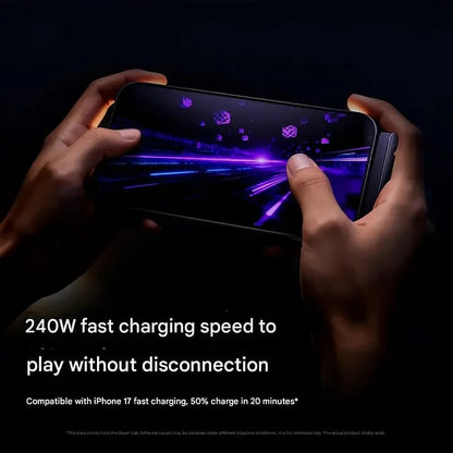 ⚡Official Authorized | MFi-Certified Cables🔥 2-in-1 Invisible Holder Charger Cable - 240W Fast Charging Cord with Built-In Phone Stand
