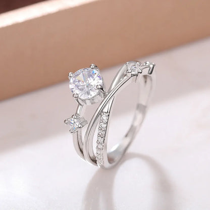 💫 Last Day: 80% OFF 🔥 – Magnetology Moissanite Diamond-Look Ring 💖 – Adjustable Fit