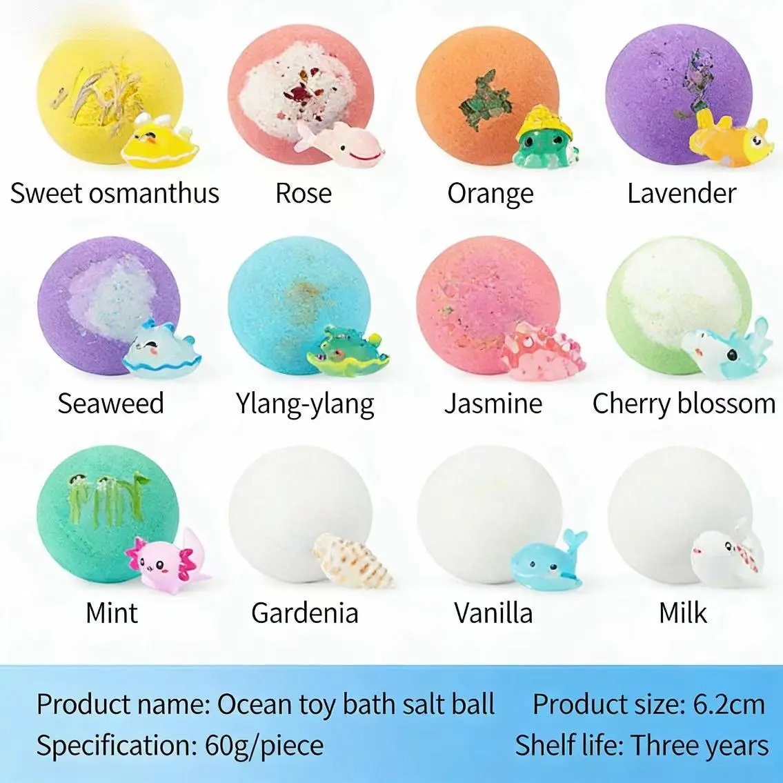 12-Pack Ocean Surprise Bath Bombs