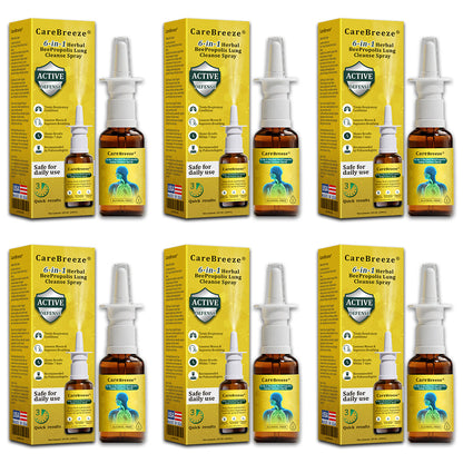 ⚡🐝✅UK Official Store:CareBreeze® 6-in-1 Herbal BeePropolis Lung Cleanse Spray（👨‍⚕️Directly acts on COPD, asthma, chronic bronchitis (CB), respiratory infections, lung cancer, sinusitis, and other conditions）