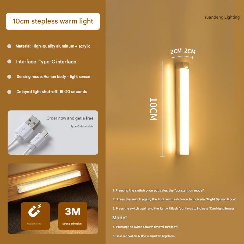 Punch-free Smart Sensor Magnetic Rechargeable LED Lights