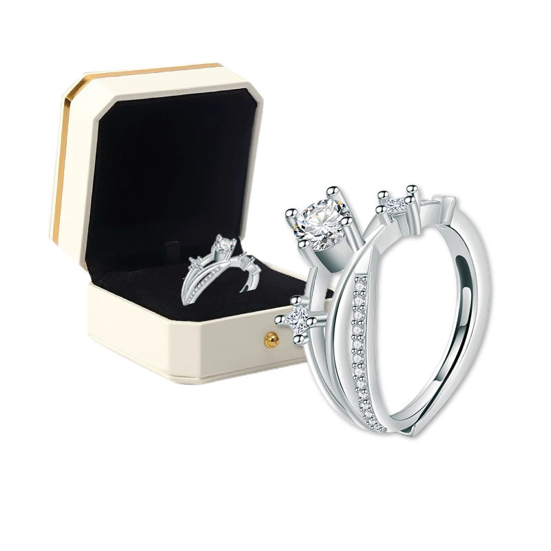 💫 Last Day: 80% OFF 🔥 – Magnetology Moissanite Diamond-Look Ring 💖 – Adjustable Fit