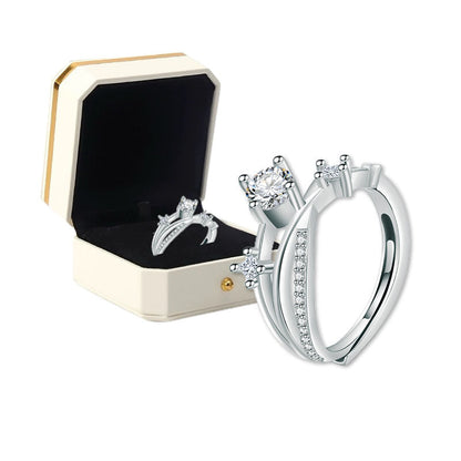💫 Last Day: 80% OFF 🔥 – Magnetology Moissanite Diamond-Look Ring 💖 – Adjustable Fit