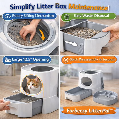 Semi-automatic cat litter box