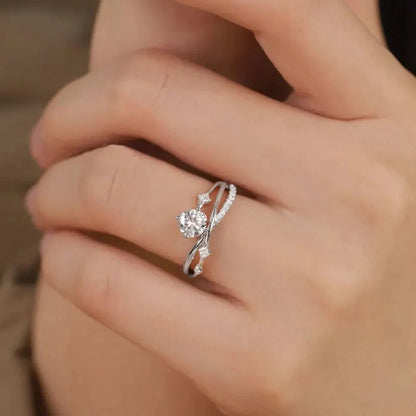 💫 Last Day: 80% OFF 🔥 – Magnetology Moissanite Diamond-Look Ring 💖 – Adjustable Fit