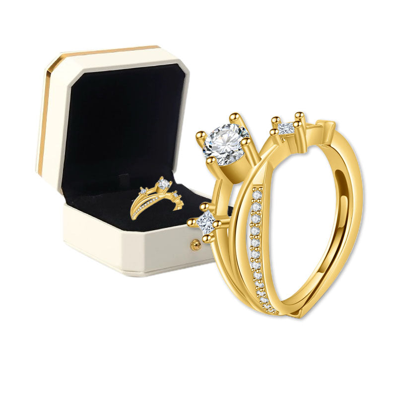 💫 Last Day: 80% OFF 🔥 – Magnetology Moissanite Diamond-Look Ring 💖 – Adjustable Fit