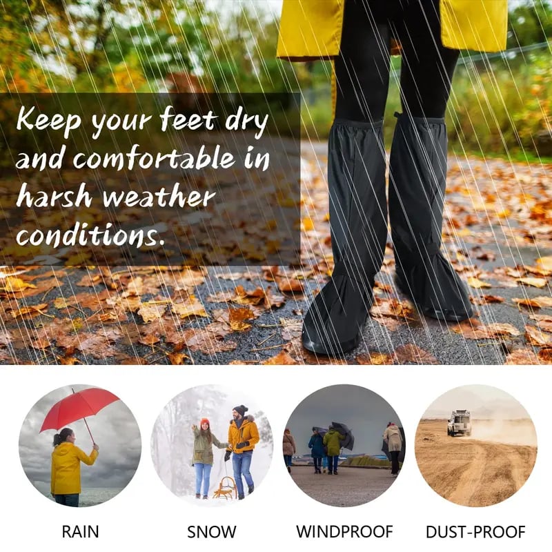 Waterproof Rain Boot Shoe Cover Non-Slip Waterproof Boot Covers 🥾