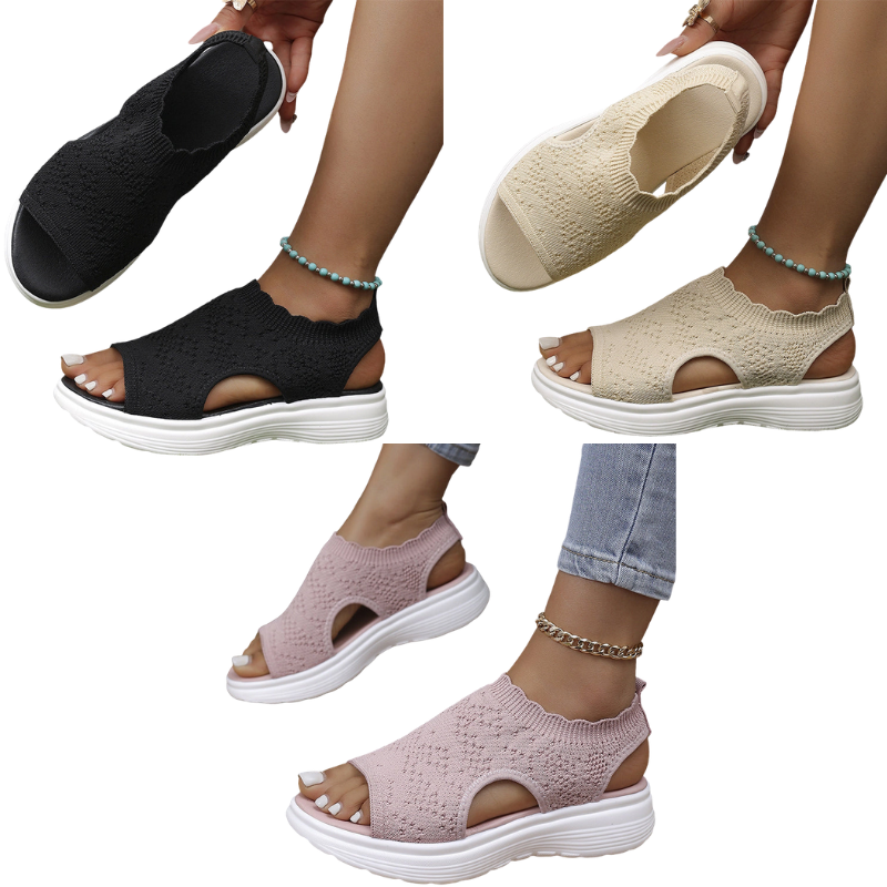 🚨 LAST DAY: 80% OFF ✨🔥 Breathable Women’s Knit Platform Sandals