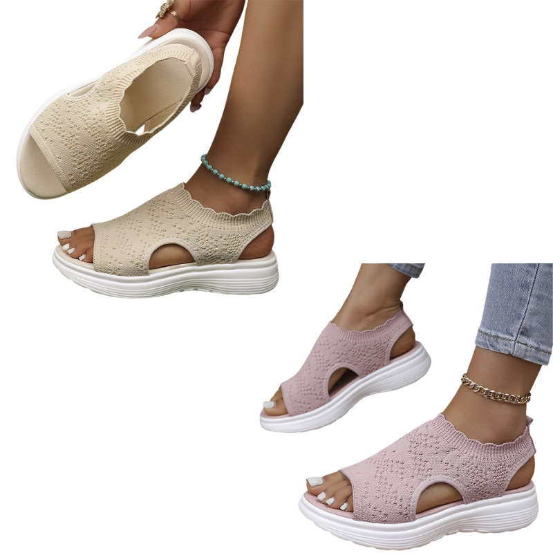 🚨 LAST DAY: 80% OFF ✨🔥 Breathable Women’s Knit Platform Sandals