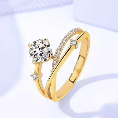 💫 Last Day: 80% OFF 🔥 – Magnetology Moissanite Diamond-Look Ring 💖 – Adjustable Fit