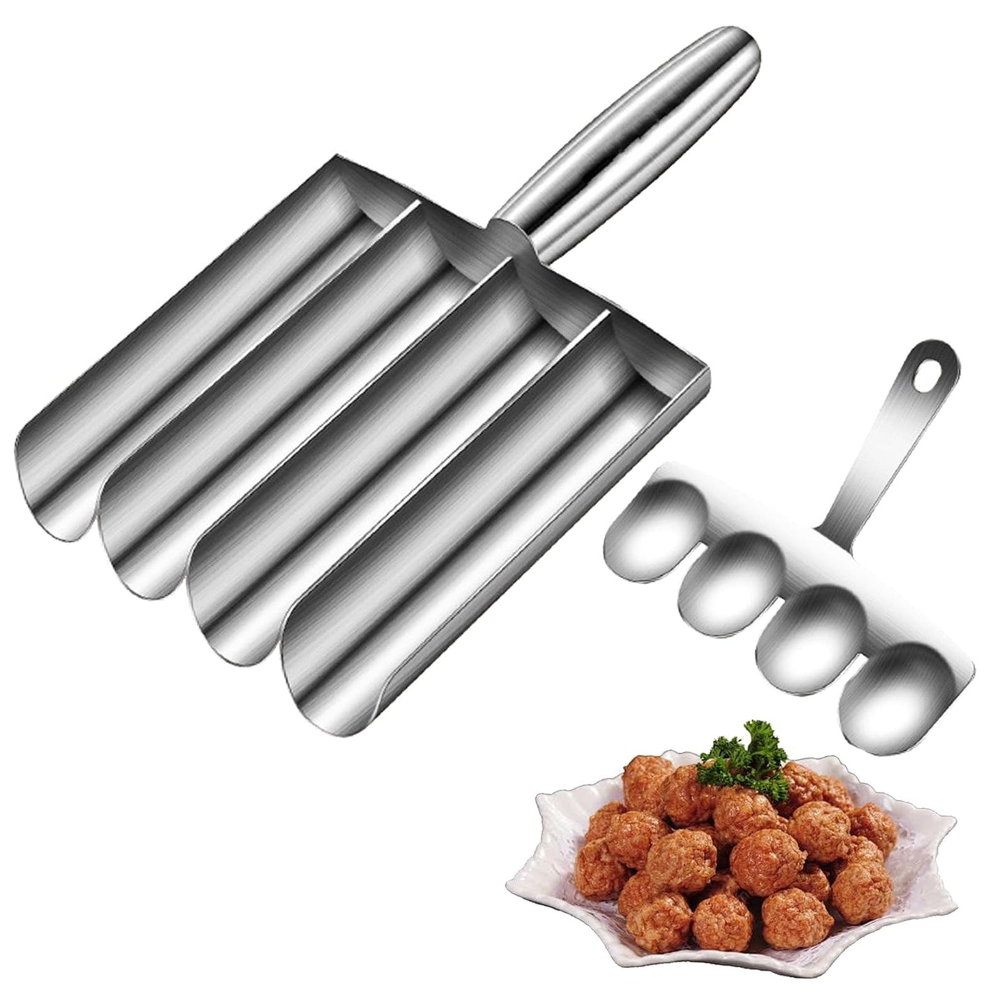 🔥Easy Cooking Hack! 4 in 1 Meatball Maker Scoop | DIY Burger Patty, Fish Balls & Ice Cream | Kitchen Must Have Tool