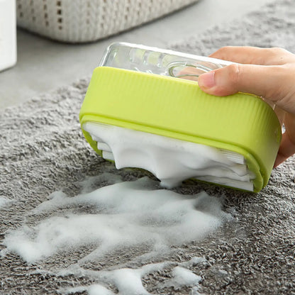 🔥Multifunctional Soap Foaming Box, Hand-Free Storage Soap Holder, Drainage Soap Dish with Rolling Brush, Laundry Brush Included