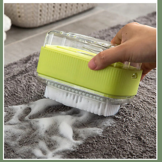🔥Multifunctional Soap Foaming Box, Hand-Free Storage Soap Holder, Drainage Soap Dish with Rolling Brush, Laundry Brush Included