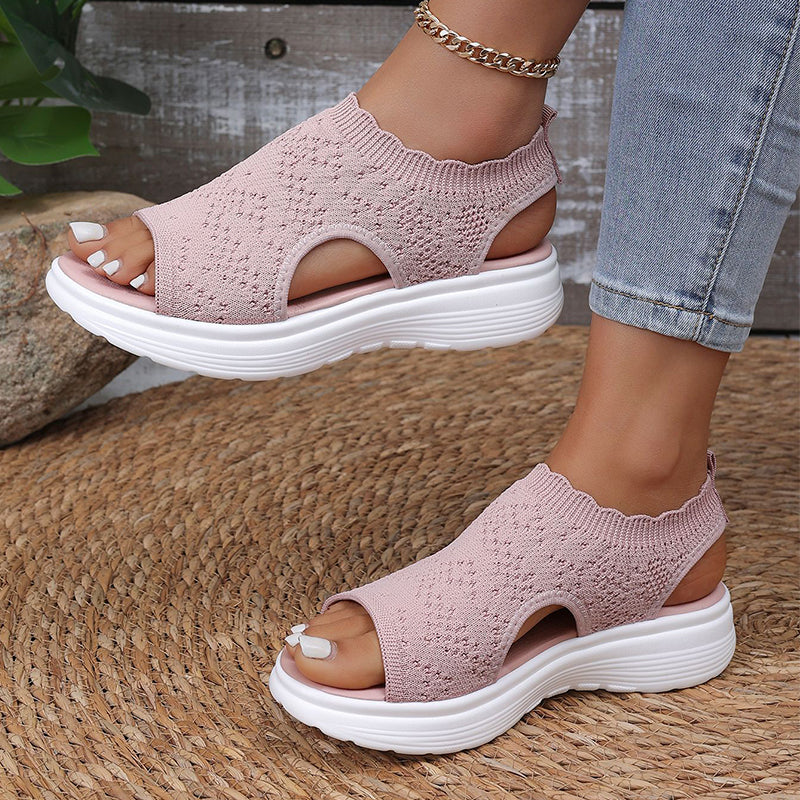 🚨 LAST DAY: 80% OFF ✨🔥 Breathable Women’s Knit Platform Sandals
