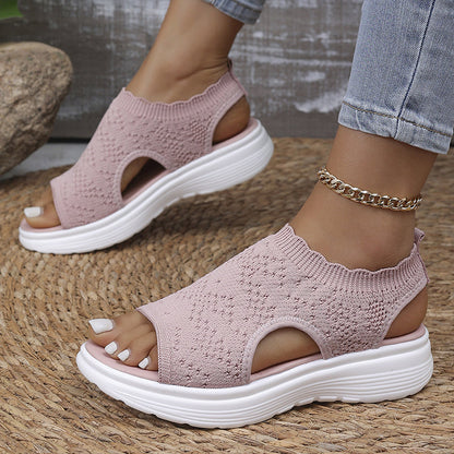 🚨 LAST DAY: 80% OFF ✨🔥 Breathable Women’s Knit Platform Sandals