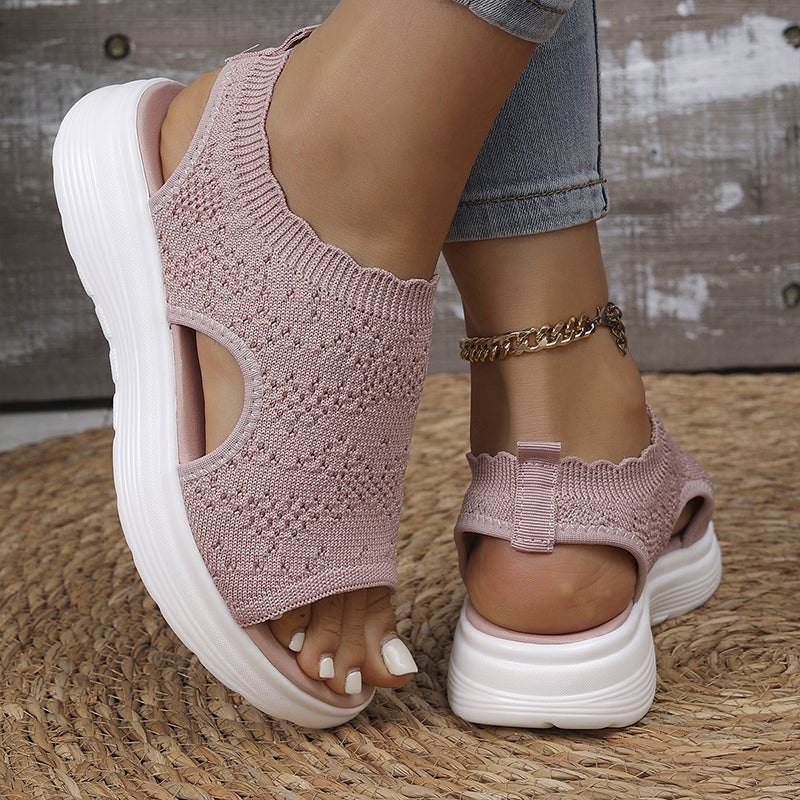 🚨 LAST DAY: 80% OFF ✨🔥 Breathable Women’s Knit Platform Sandals