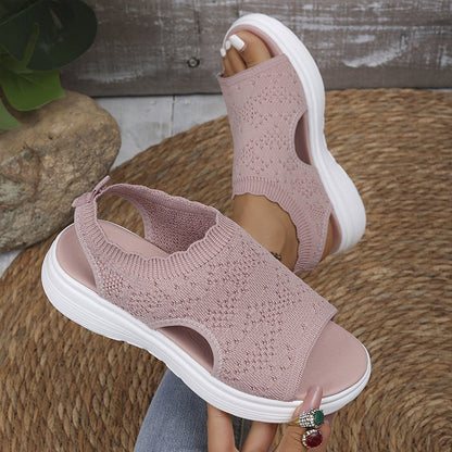 🚨 LAST DAY: 80% OFF ✨🔥 Breathable Women’s Knit Platform Sandals
