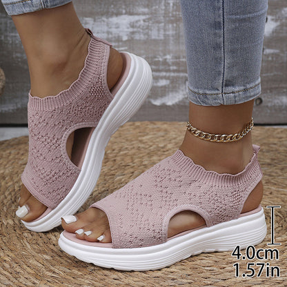 🚨 LAST DAY: 80% OFF ✨🔥 Breathable Women’s Knit Platform Sandals