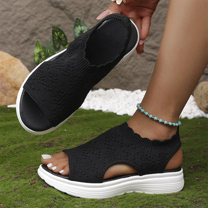 🚨 LAST DAY: 80% OFF ✨🔥 Breathable Women’s Knit Platform Sandals