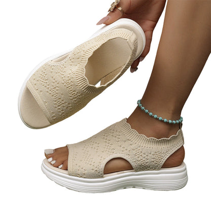 🚨 LAST DAY: 80% OFF ✨🔥 Breathable Women’s Knit Platform Sandals