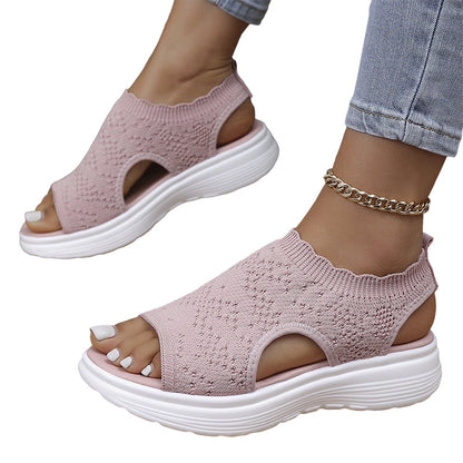 🚨 LAST DAY: 80% OFF ✨🔥 Breathable Women’s Knit Platform Sandals